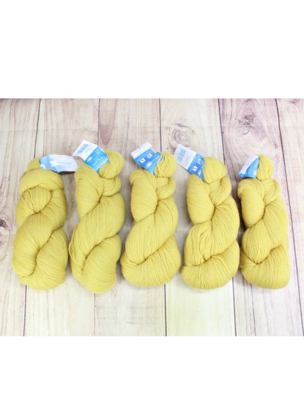 5 Skeins Cloudborn Fibers Highland Fingering Twist Maize Heather Yarn 100% Wool
